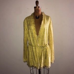 emnauel ungaro] Tweed Leather belt Jacket 42. NWOT